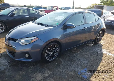 2015 Toyota Corolla S Plus z USA, uszkodzony, nr VIN 2T1BURHE2FC466853